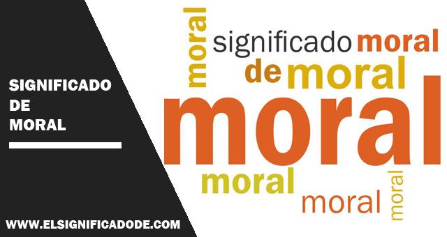 definición de moral